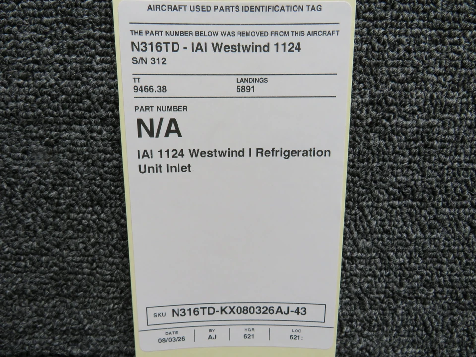 IAI 1124 Westwind I Refrigeration Unit Inlet - Image 11